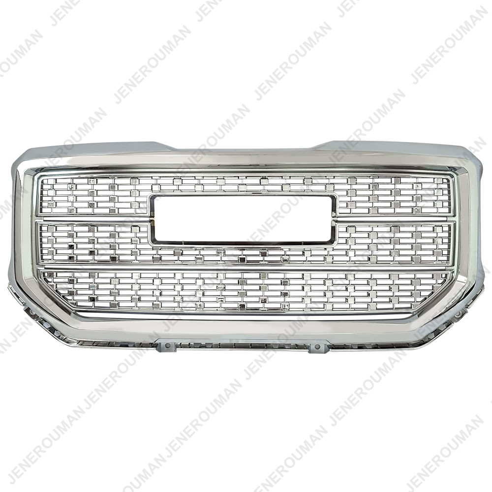 Chromed Grille For 2016-2018 GMC Sierra 1500 Base SLE Front Bumper Upper Grill