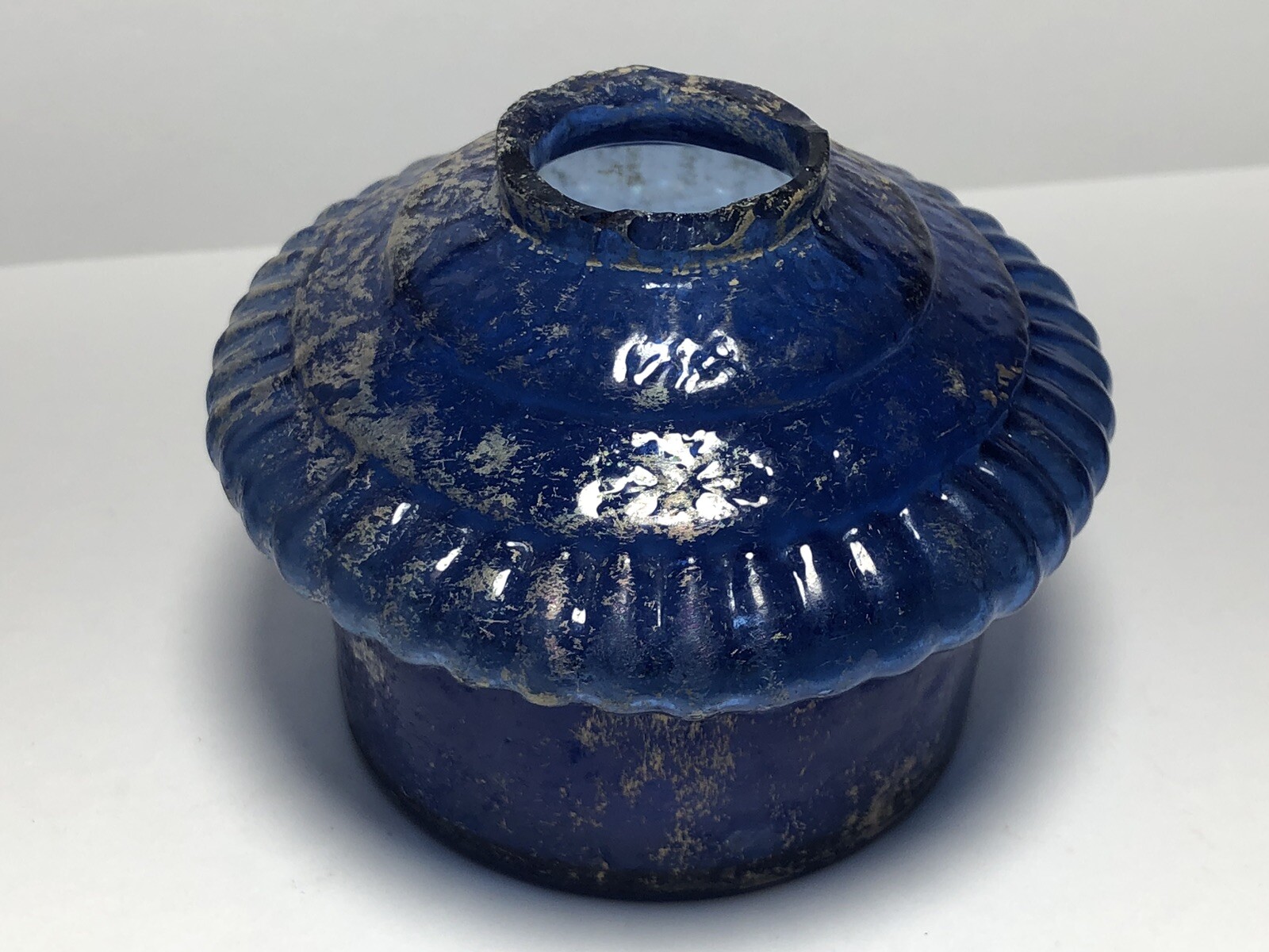 Old Antique Inkwell from the 1800s. Ink Well Glass. Very rare