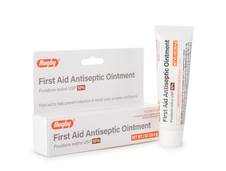 Rugby Povidone Iodine 10% First Aid Ointment 1 oz. Tube