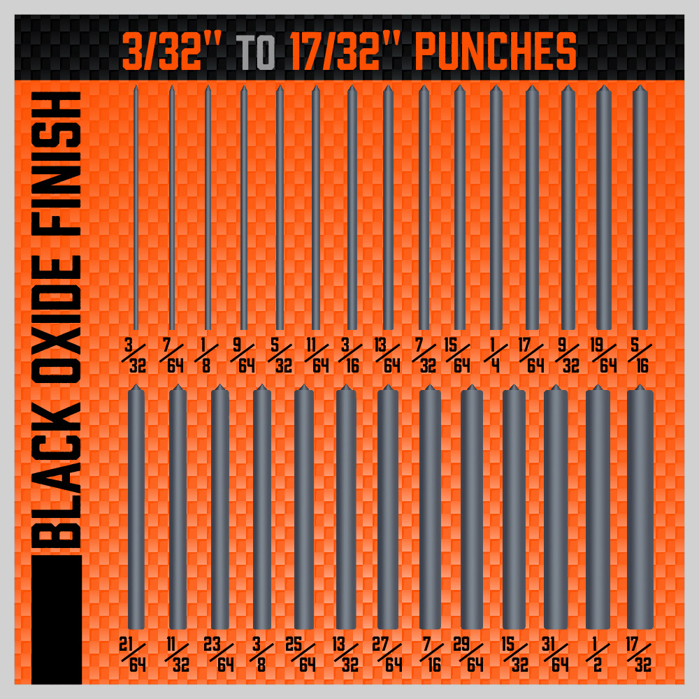 28 Pcs Transfer Punch Set Machinist Tools Punches Steel Machinist Thread Tool