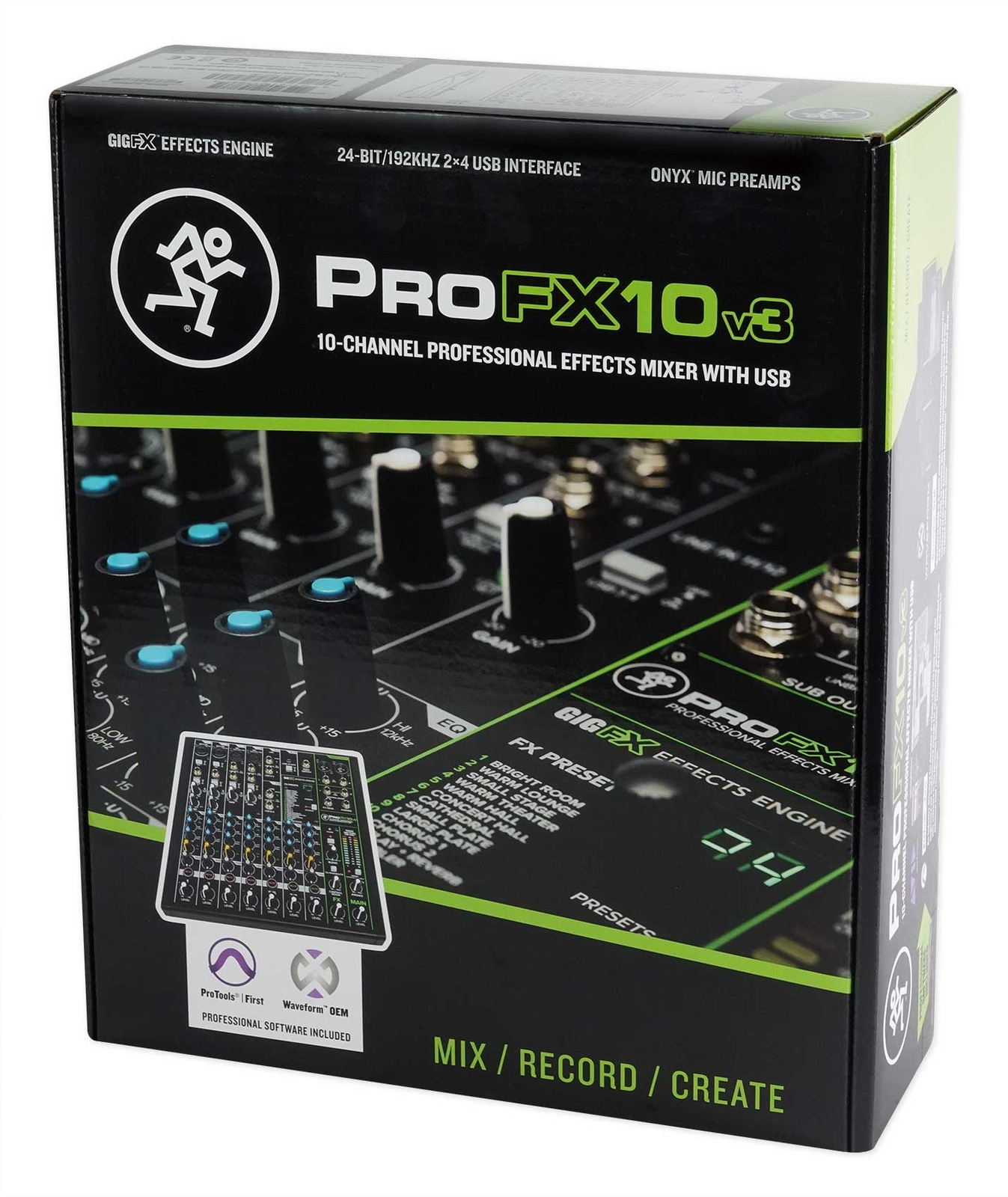Mackie ProFX10v3 10-Channel Professional Effects Mixer w/USB ProFX10 v3