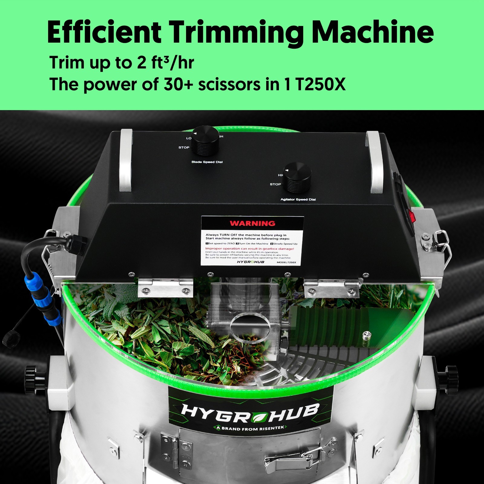 Bud Trimmer 14 inch, Electric Leaf Bowl Trimming Machine, No Plant Damage