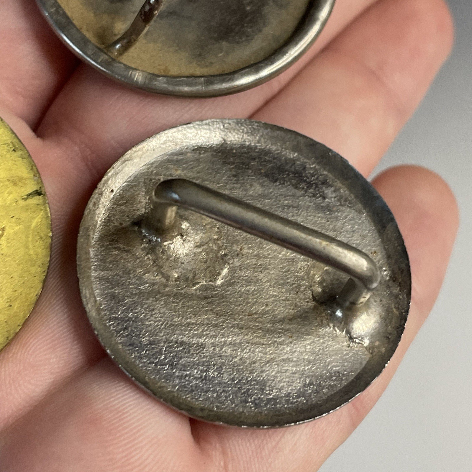 Lot of (3) Bridle Buttons Vintage 20th C. Horse Rosettes (One Brass)