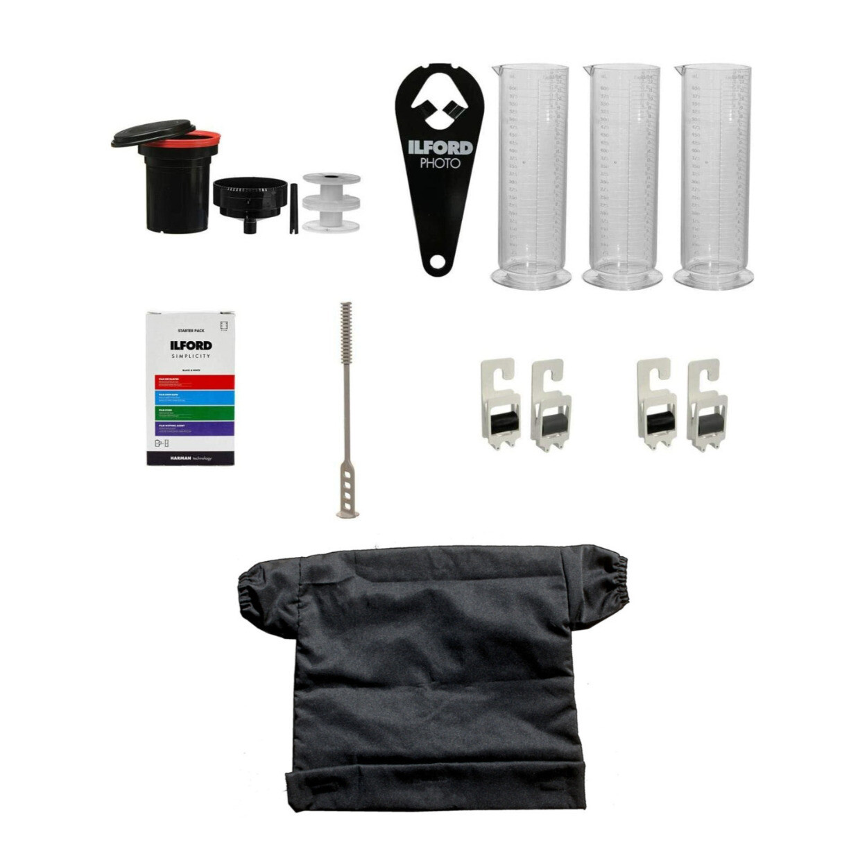 Ilford & Paterson Photographic Film Processing Kit with Changing Bag