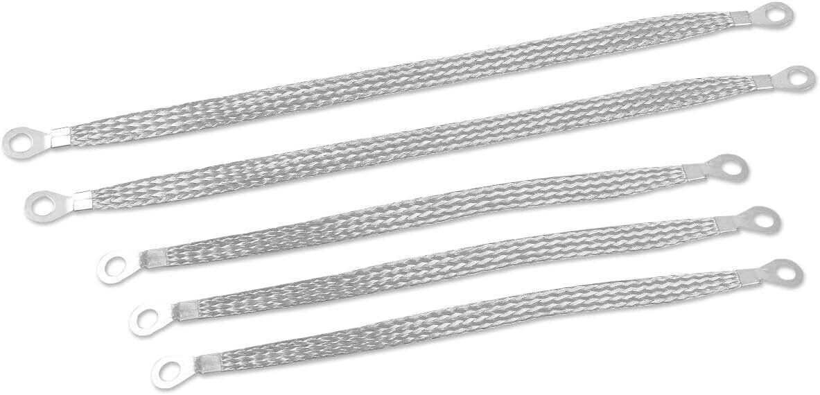 10PC Car Truck Firewall Engine Body Engine Ground Strap Tinned Copper Cable Kit