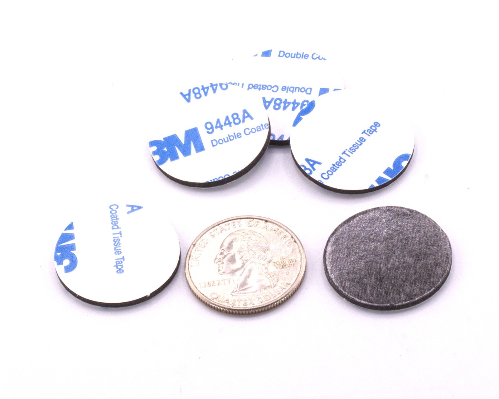 1" x 1/16" Silicone Rubber Bonding Pads with 3M Adhesive for Repair Fabrication
