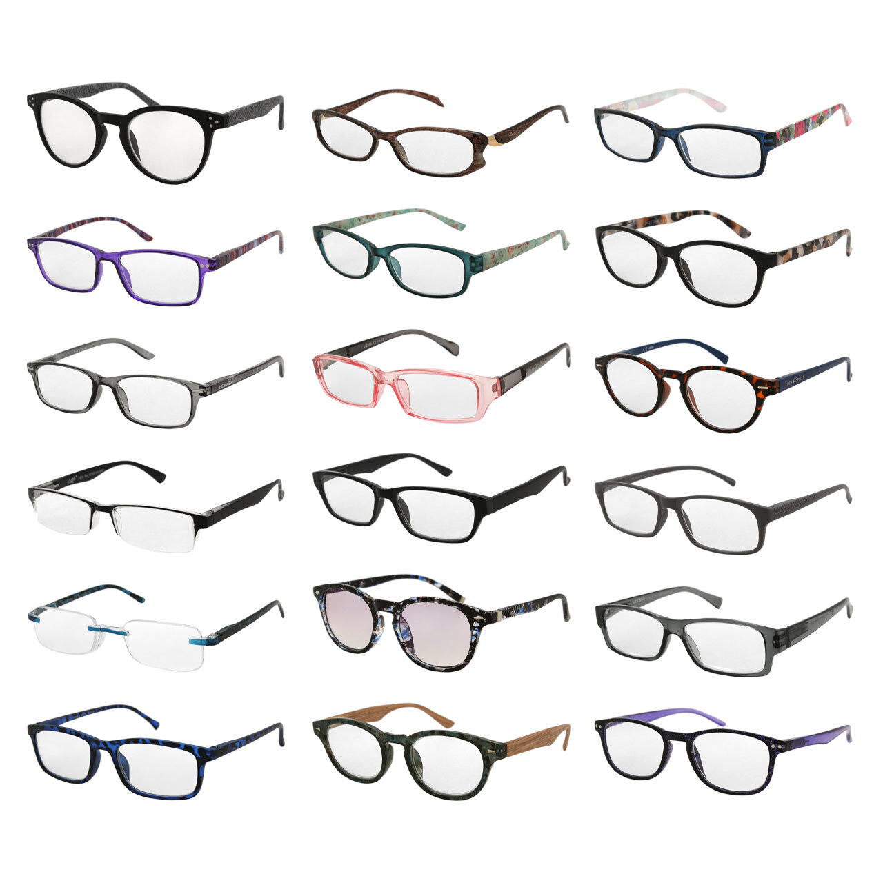 READING GLASSES WHOLESALE BULK LOT 36 PCS MIX STYLES WEAK MEDIUM STRONG POWERS