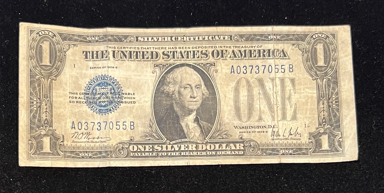 1928 B $1 One Dollar FUNNYBACK Silver Certificate Nice Note