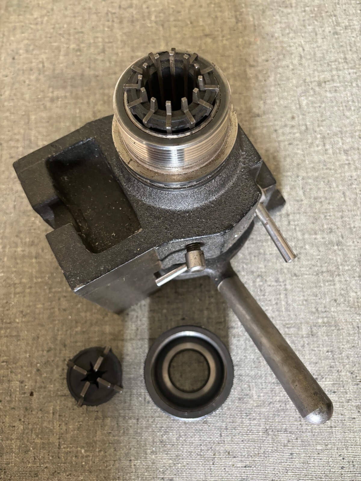 JACOBS #500 RUBBERFLEX HORIZONTAL VERTICAL INDEXING FIXTURE w/ COLLETS