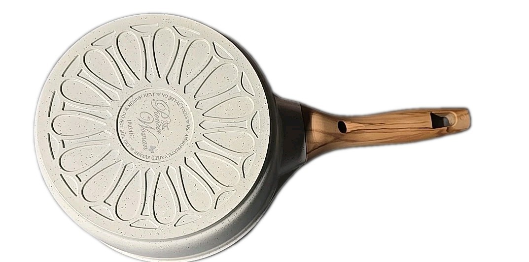 Pioneer Woman ~ LINEN Speckle ~ 2 Quart Saucepan w/Lid ~ Nonstick Coating