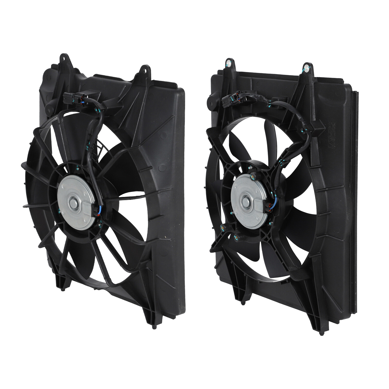 AC Radiator Condenser Cooling Fan For 2010-2016 Honda CR-V CRV 2.4L Left+Right