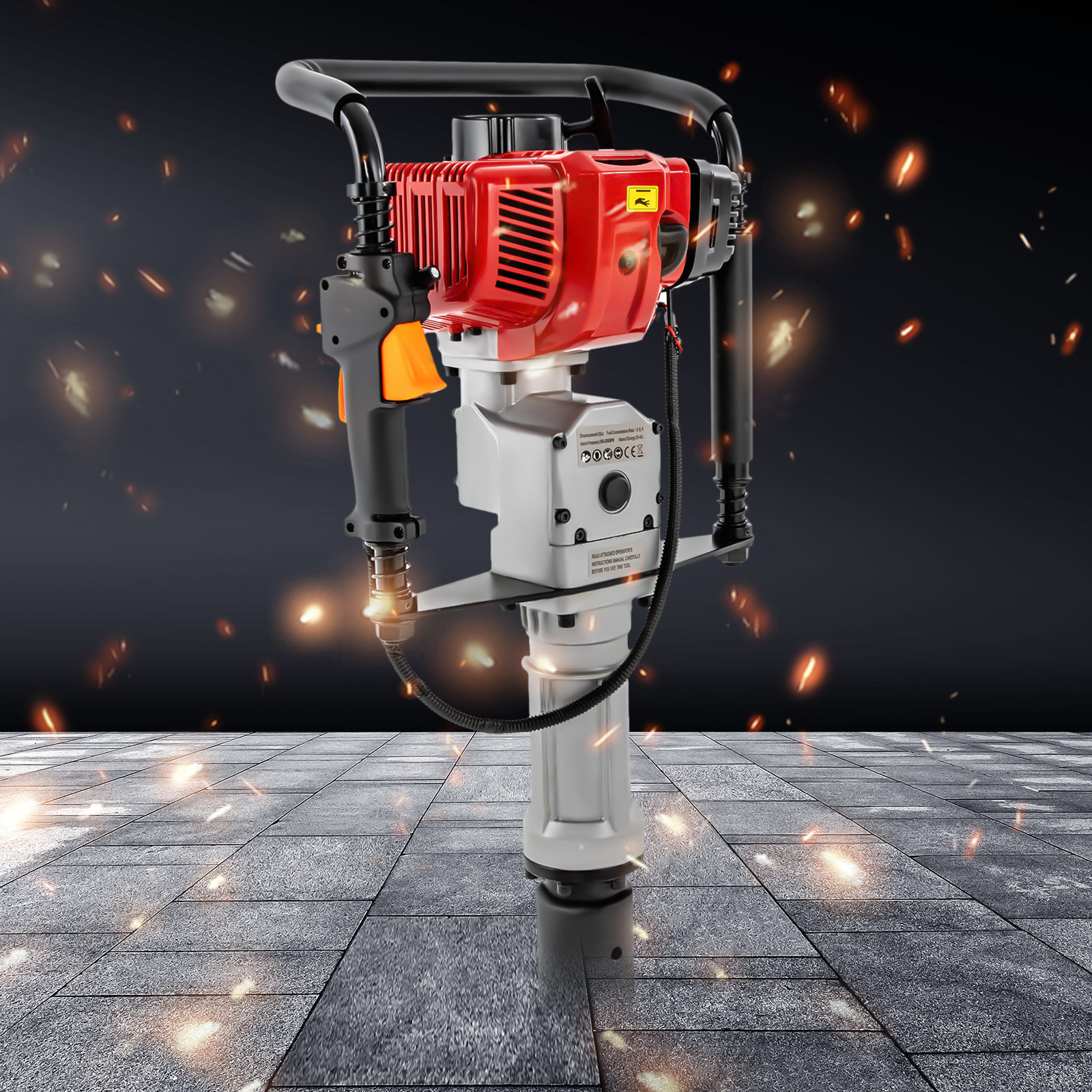 52cc 2.3HP Gas Powered T-Post Driver Fence Farm Push Pile Gasoline Engine Kit