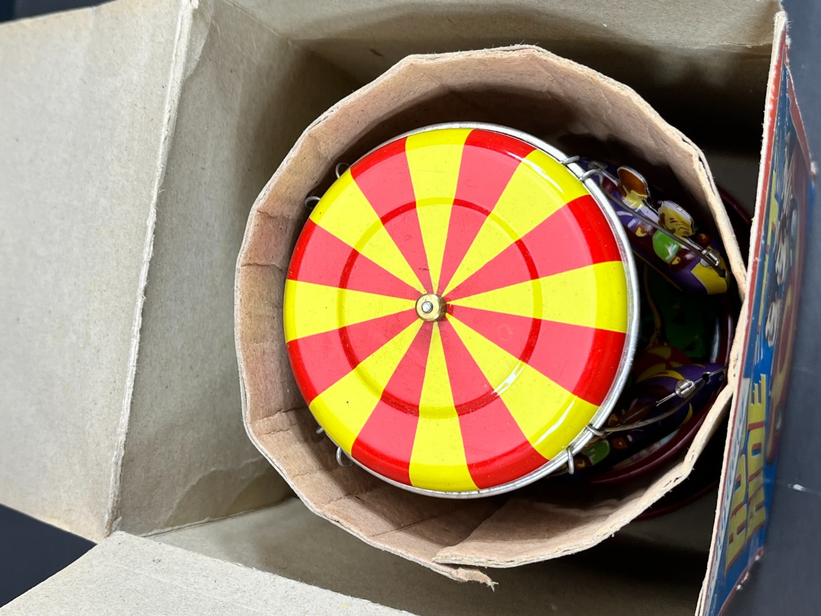 Rocket Ride Carousel Schylling Toys 2000 Vintage Tin Toy NOS in Box TESTED