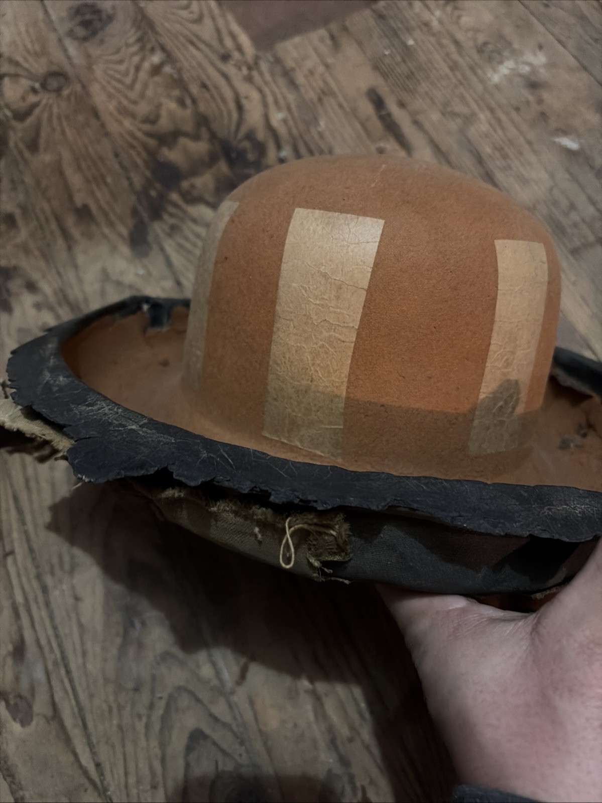 Rare Hard Rubber Top Hat Block Mold Insert Millinery Vintage Form