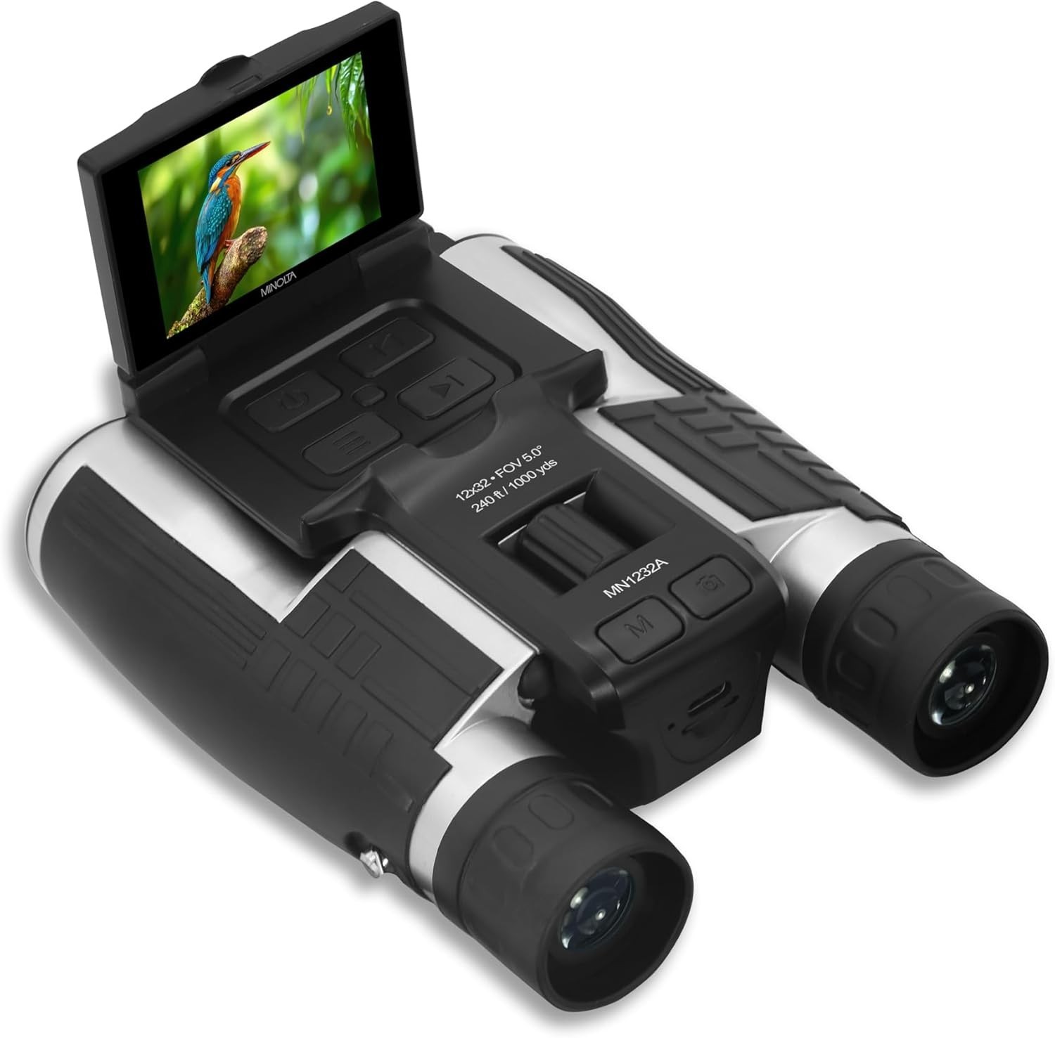 MINOLTA® MN1232A 12x32 Digital Binoculars w/4K UHD Camera