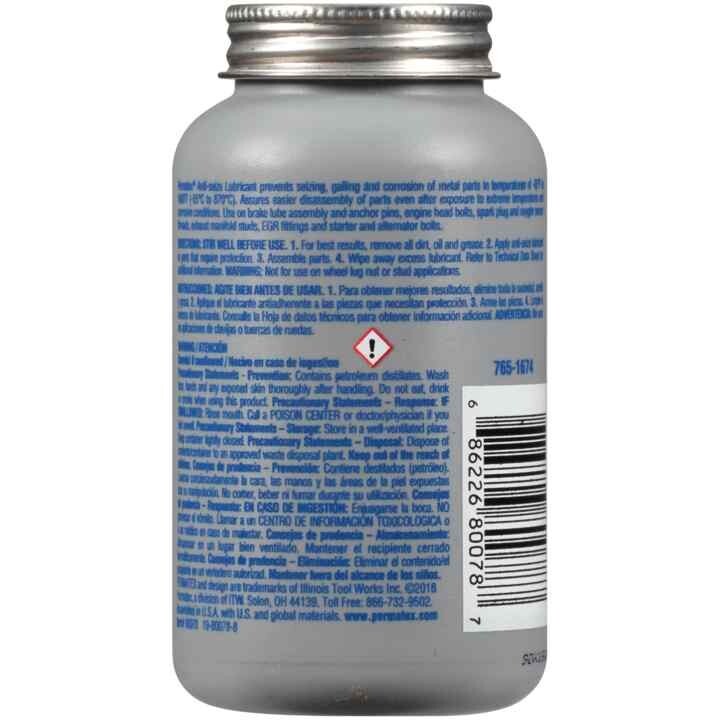 Permatex 80078 Anti-Seize Lubricant with Brush Top Bottle 8 oz High Temperature