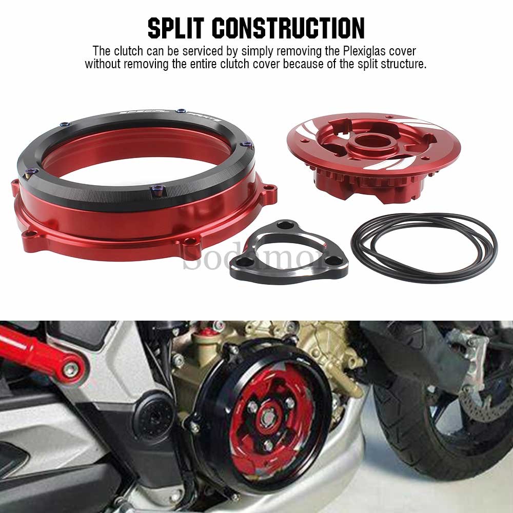 For DUCATI SUPERBIKE PANIGALE V4 2018-2024 Clear Clutch Cover Engine Protector