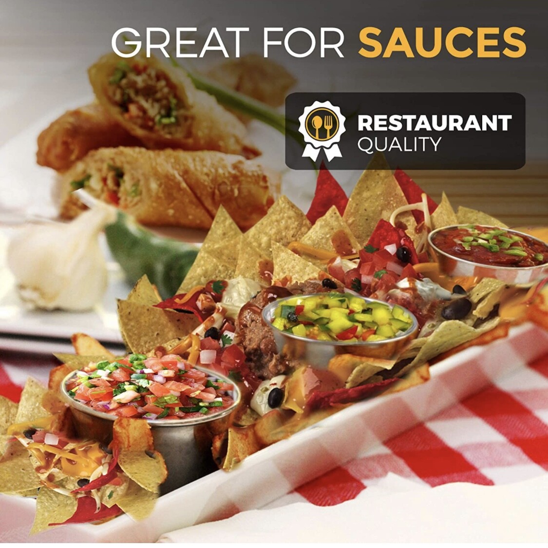 4 oz Sauce Cups Stainless Steel Condiment Portion Cup Dipping Sauce Cup