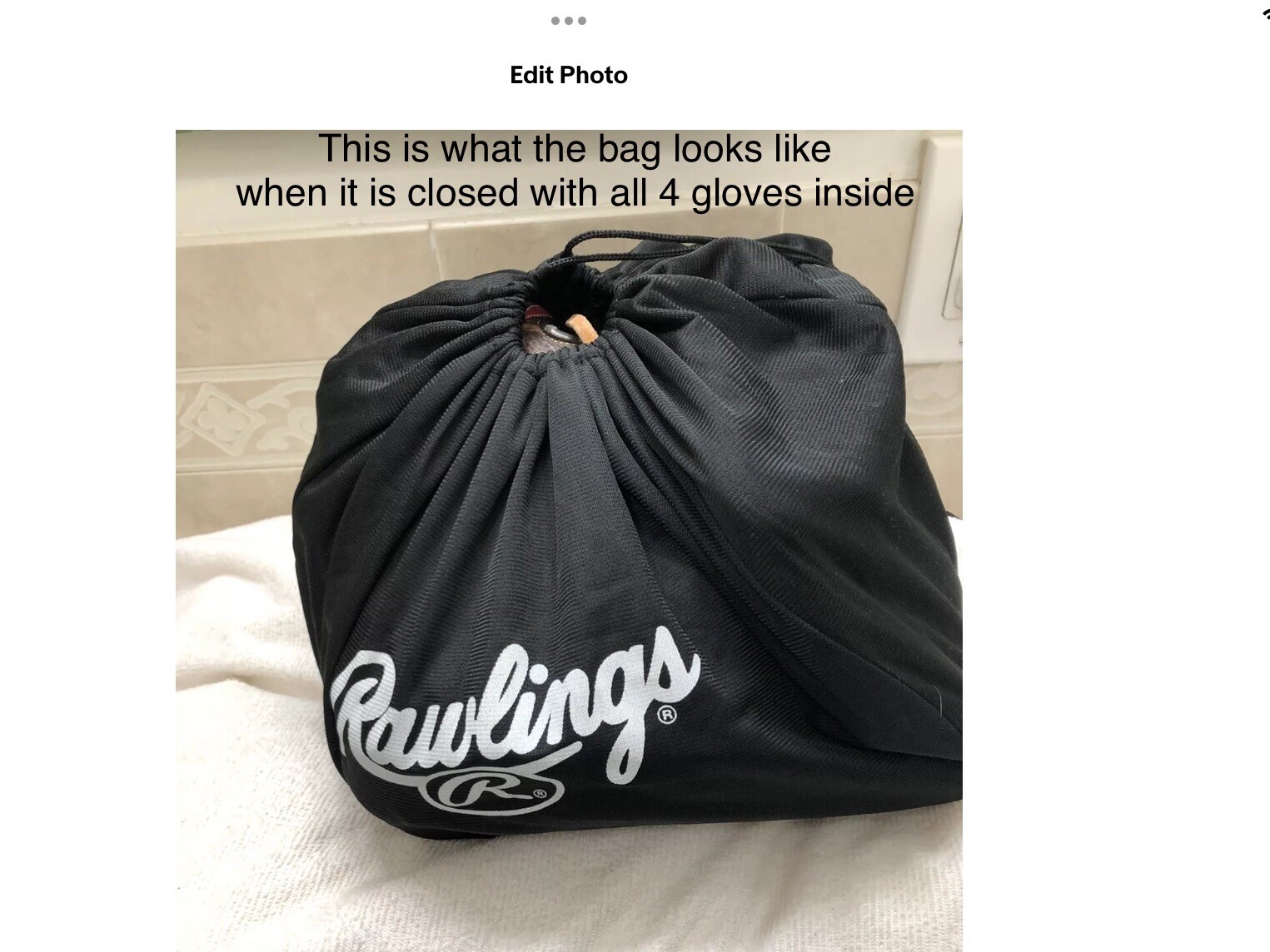 Rawlings 13 X 11 Inch Baseball Softball Drawstring Glove Bag