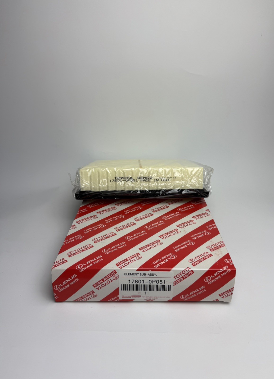 Genuine Toyota OEM Engine Air Filter 17801-0P051 Avalon Camry Sienna Highlander