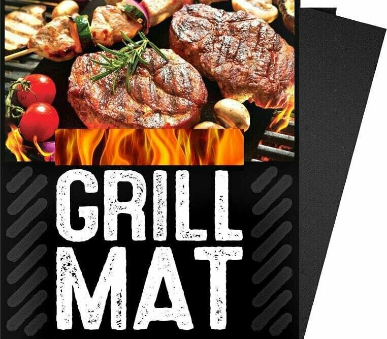 G & F 10037 5-PIECE-SET BBQ GRILL MAT, 100% NON STICK, EXTRA THICK HEAVY DUTY