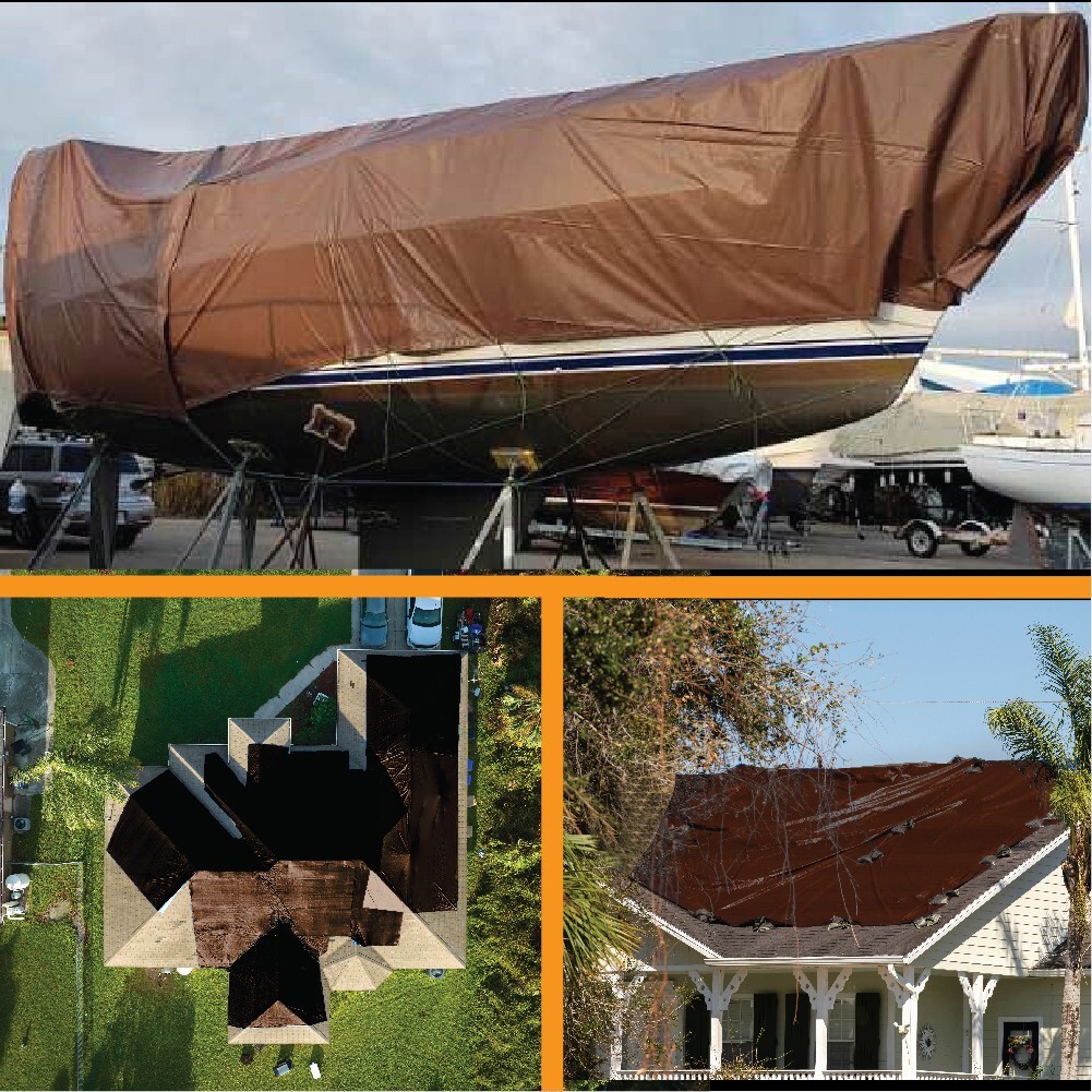 Heavy Brown Tarp - 5 MIL Multipurpose UV Resistant, Waterproof Protective Tarp