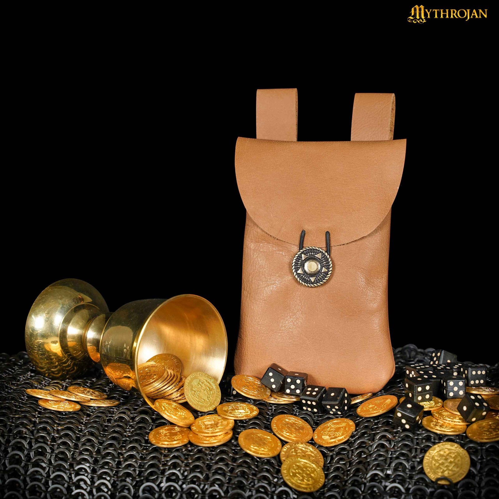 Medieval Belt Bag Handmade Leather Pouch For Renaissance Reenactments Accessory