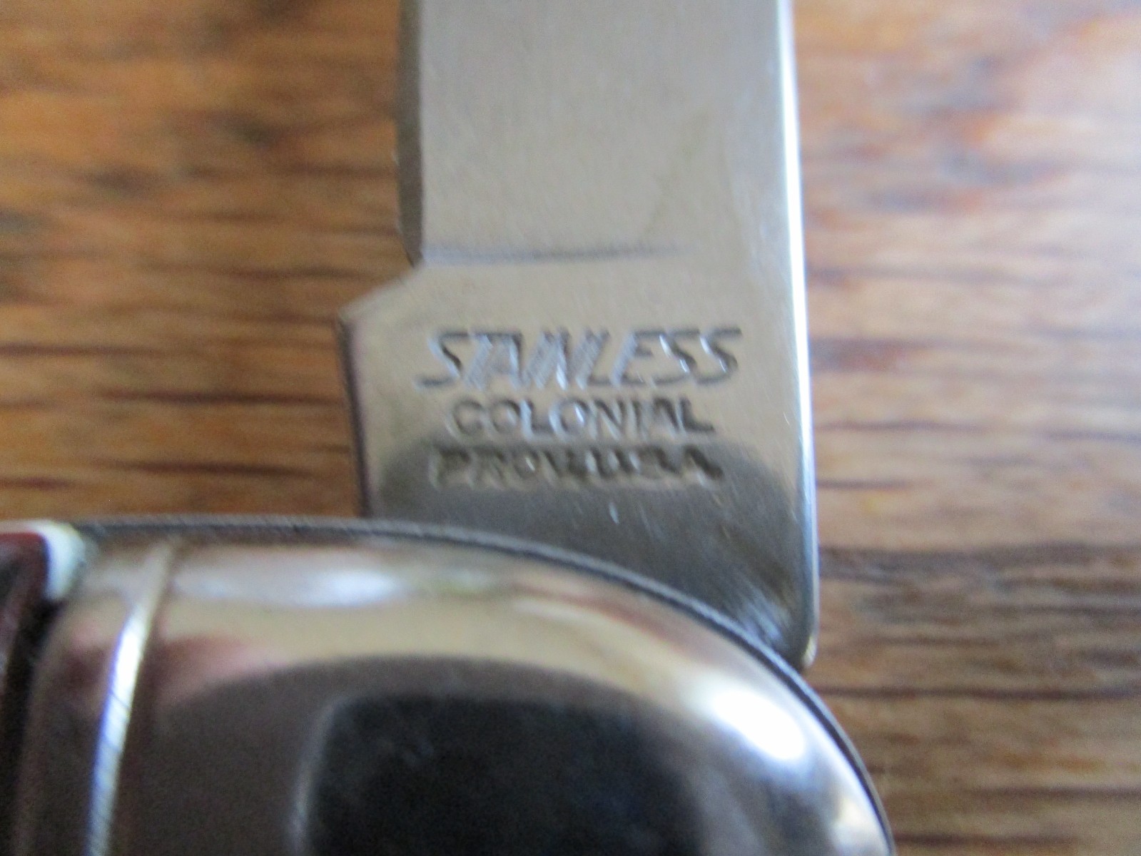 3 Fish Knives Single Blade Knife NOS Colonial Knife USA Stainless