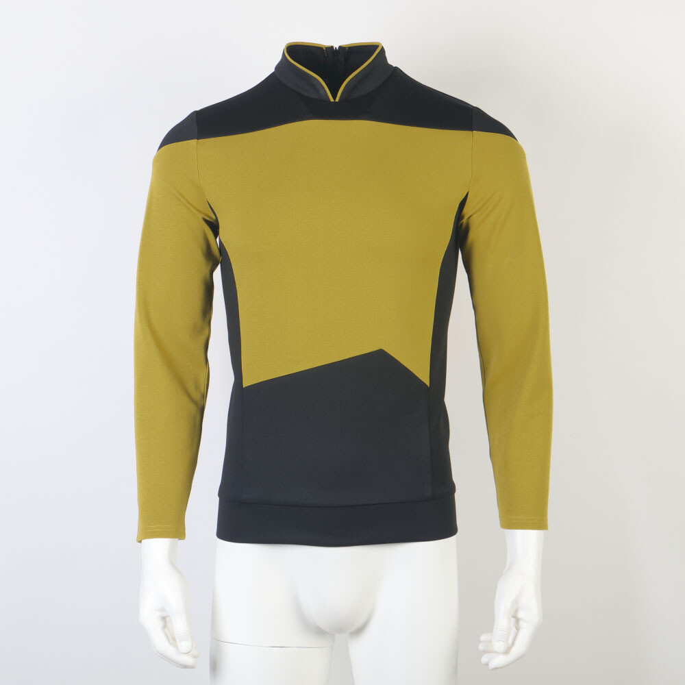 Star Trek The Next Generation Picard Red Uniform Costume Top