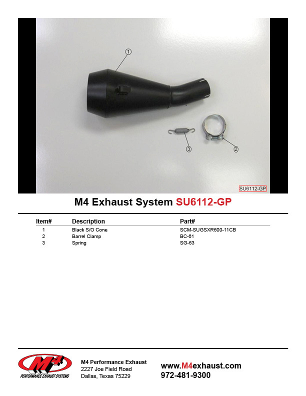 Suzuki GSXR600 GSX-R600 2011 - 2025 M4 GP Slip On Exhaust Black Muffler IN STOCK