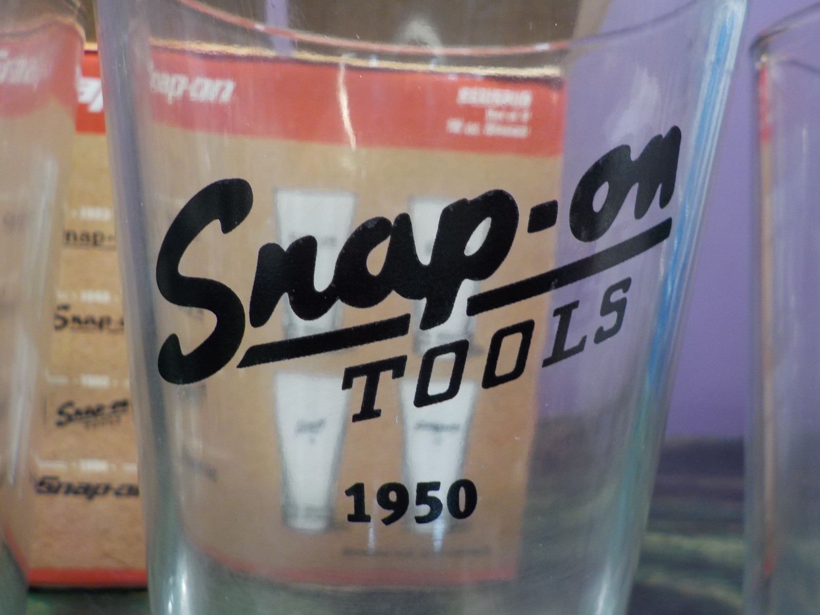 Snap-On Tools Pint Glass Limited Edition Set of 4 16 oz Glasses SSX15P110 - NEW