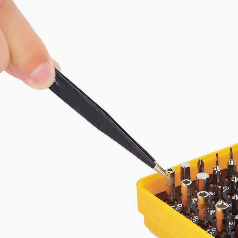 10Pcs ESD Precision Tweezers Set Stainless Steel Tool for Electronics Repair