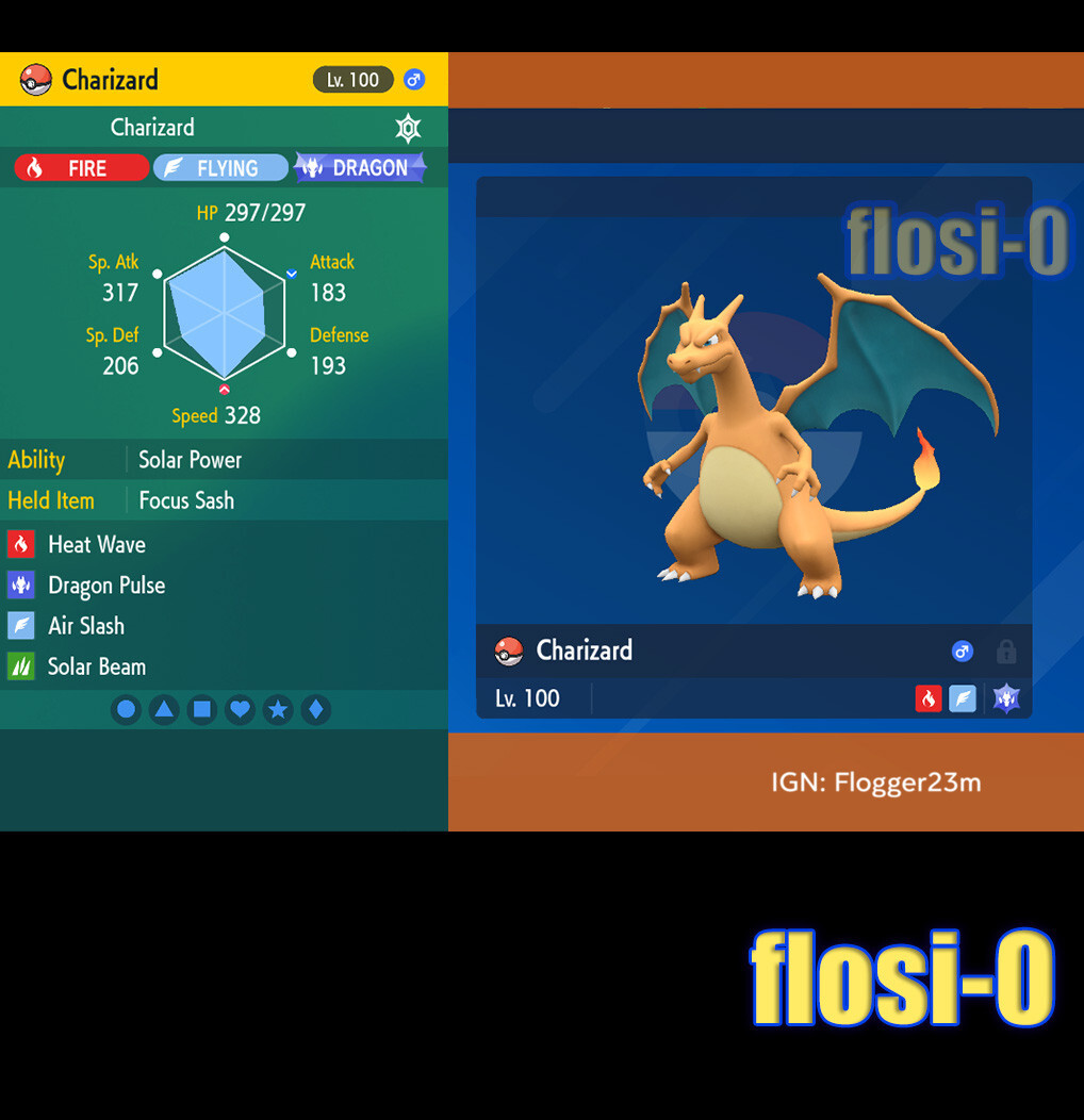 6IV Shiny Charizard Pokemon Scarlet and Violet