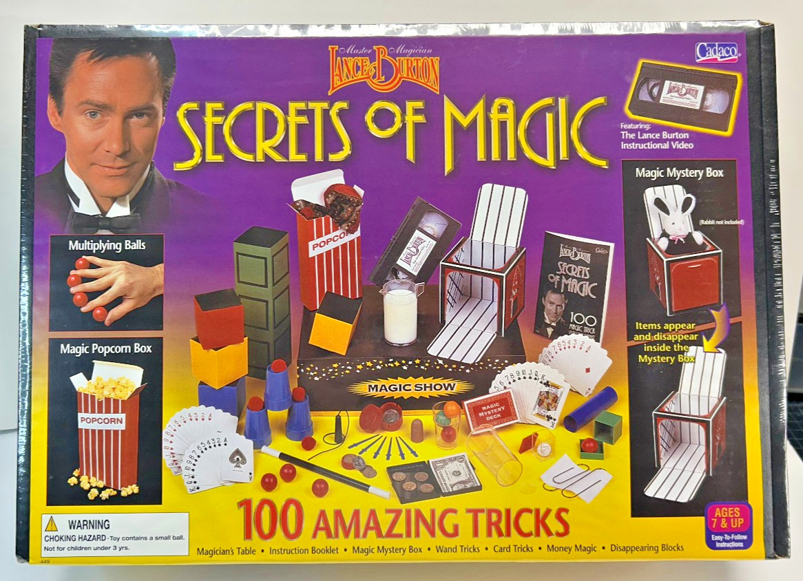 Lance Burton Secrets of Magic 100 Amazing Tricks Set RARE 2001 NIB SEALED