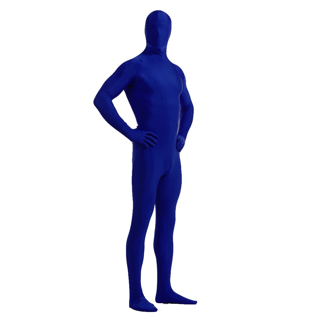 DH Zentai Suit Men's Spandex Halloween Full Body Face Covered Costume