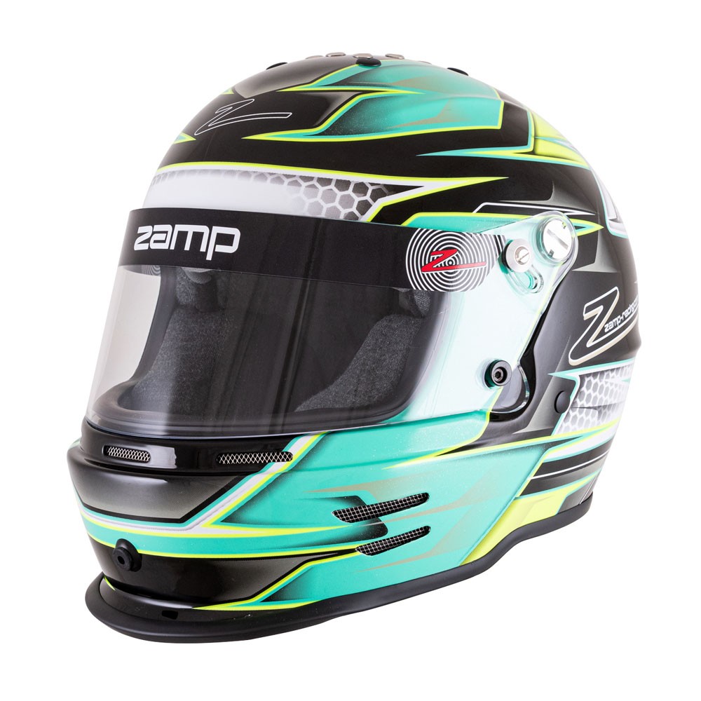 U26430 Zamp H753C3956 RZ42Y Youth Helmet 56cm GreenSilver Snell CMR2016 G2U