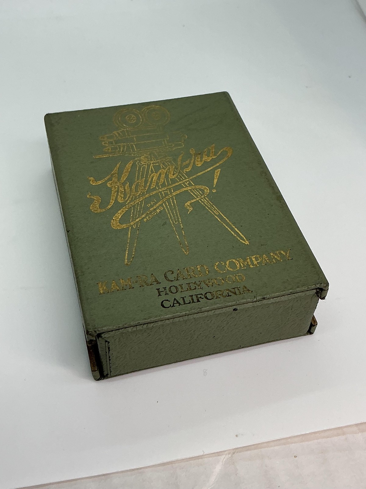 Vintage Kam-Ra Card Company Hollywood Producer Playing Cards Deck Green Box