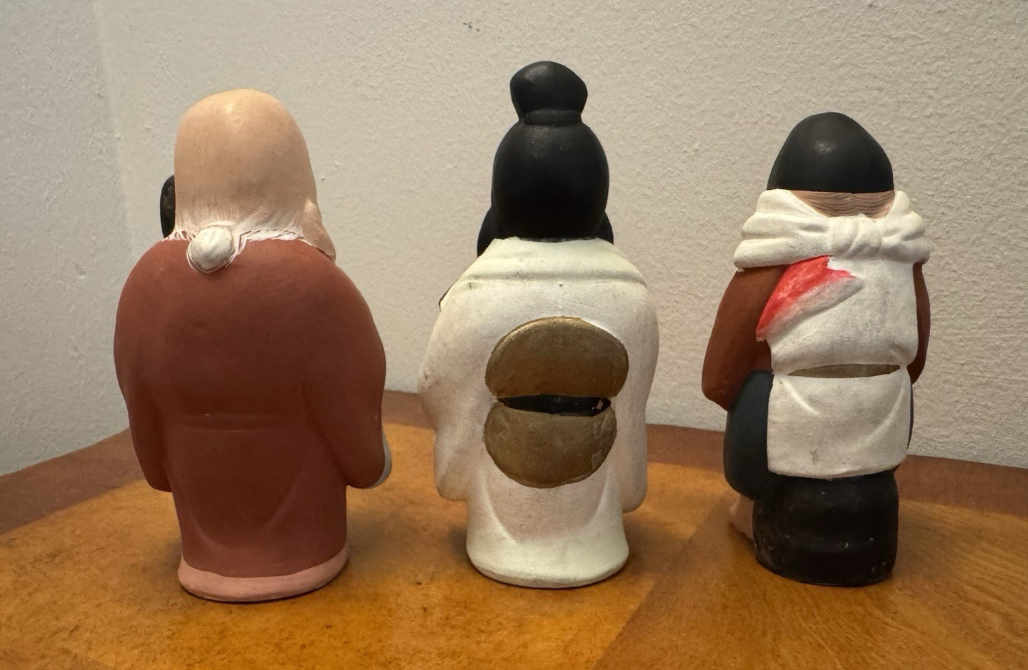 Vintage ~ Hakata Mimasu Dolls ~ Japanese 7 Lucky Gods ~ Porcelain 4 1/2" Figures