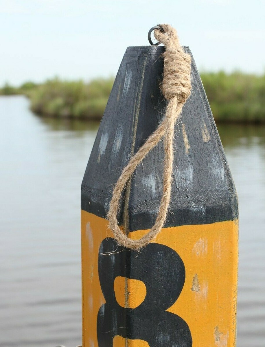 Weathered Look Vintage Replica Wood Buoy Float - WF-3