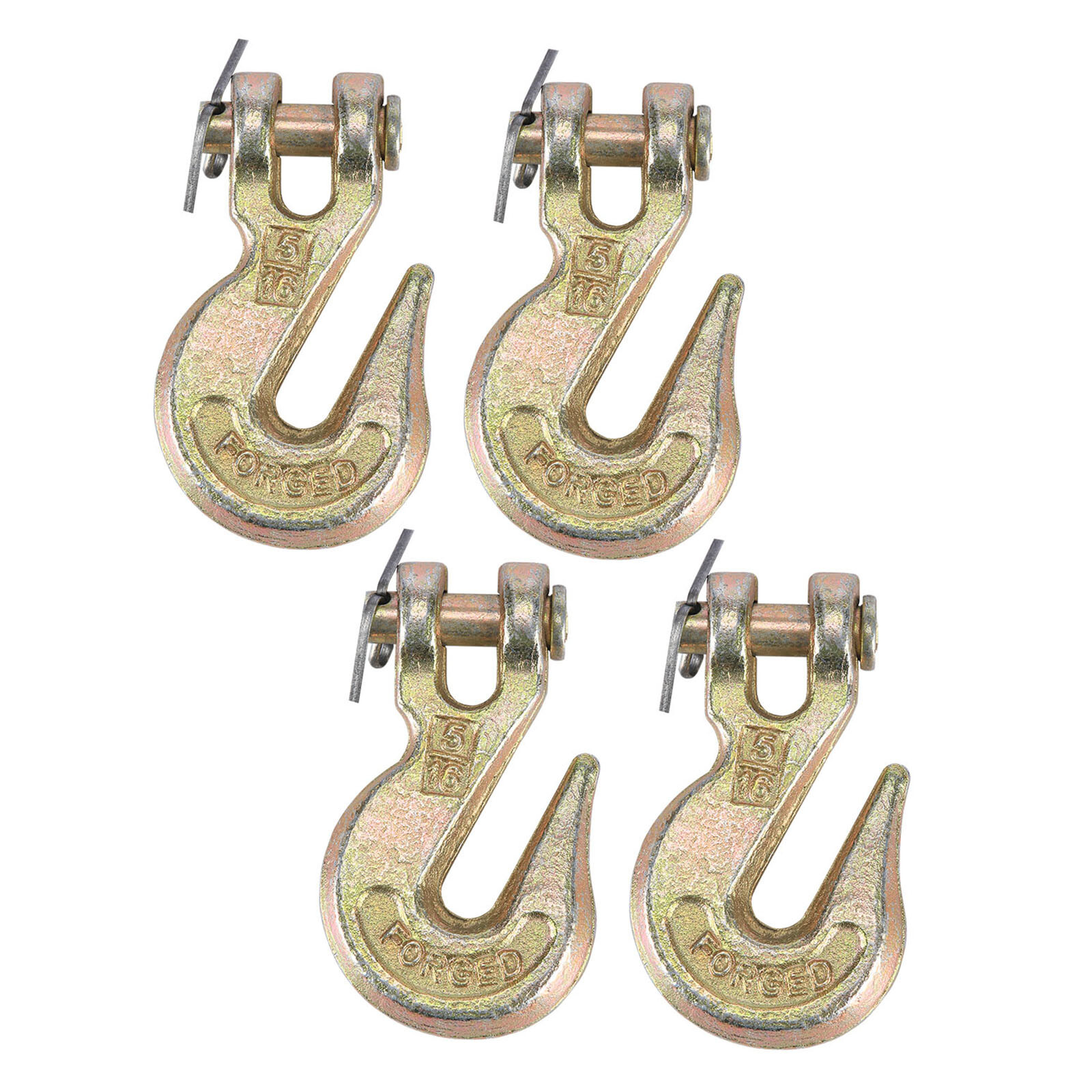 4 Pack G70 5/16" Clevis Grab Hooks Tow Chain Hook Flatbed Truck Trailer Tie Down