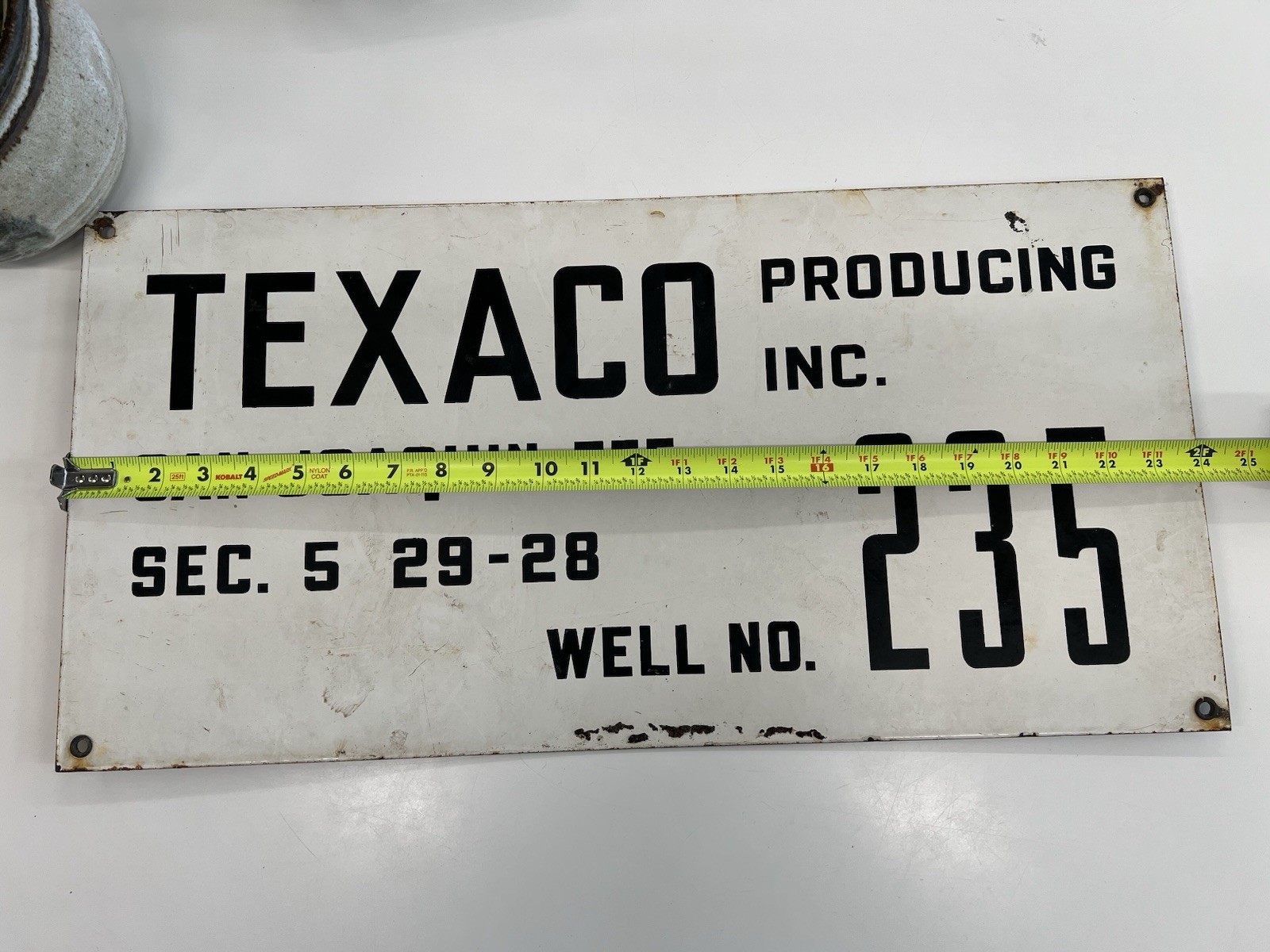Texaco Oil Porcelain Enamel Metal Sign