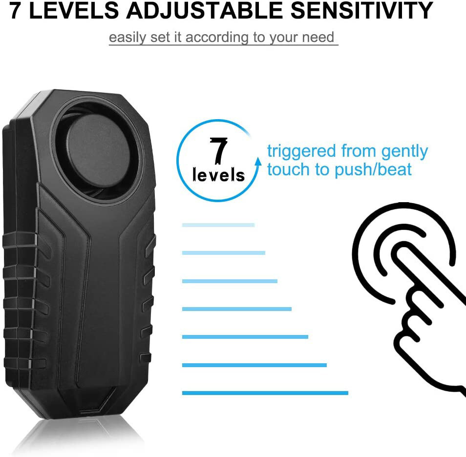 Bike Motorcycle Alarm Wireless Anit-Theft with Remote for Bicycle E-Bike Vehicle