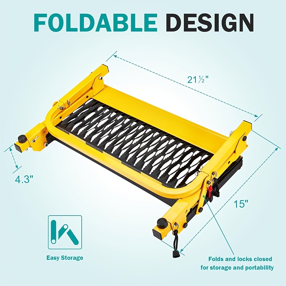 Adjustable Folding Tire Step for Truck Upgraded, SUV RV Heavy Duty Wheel Step