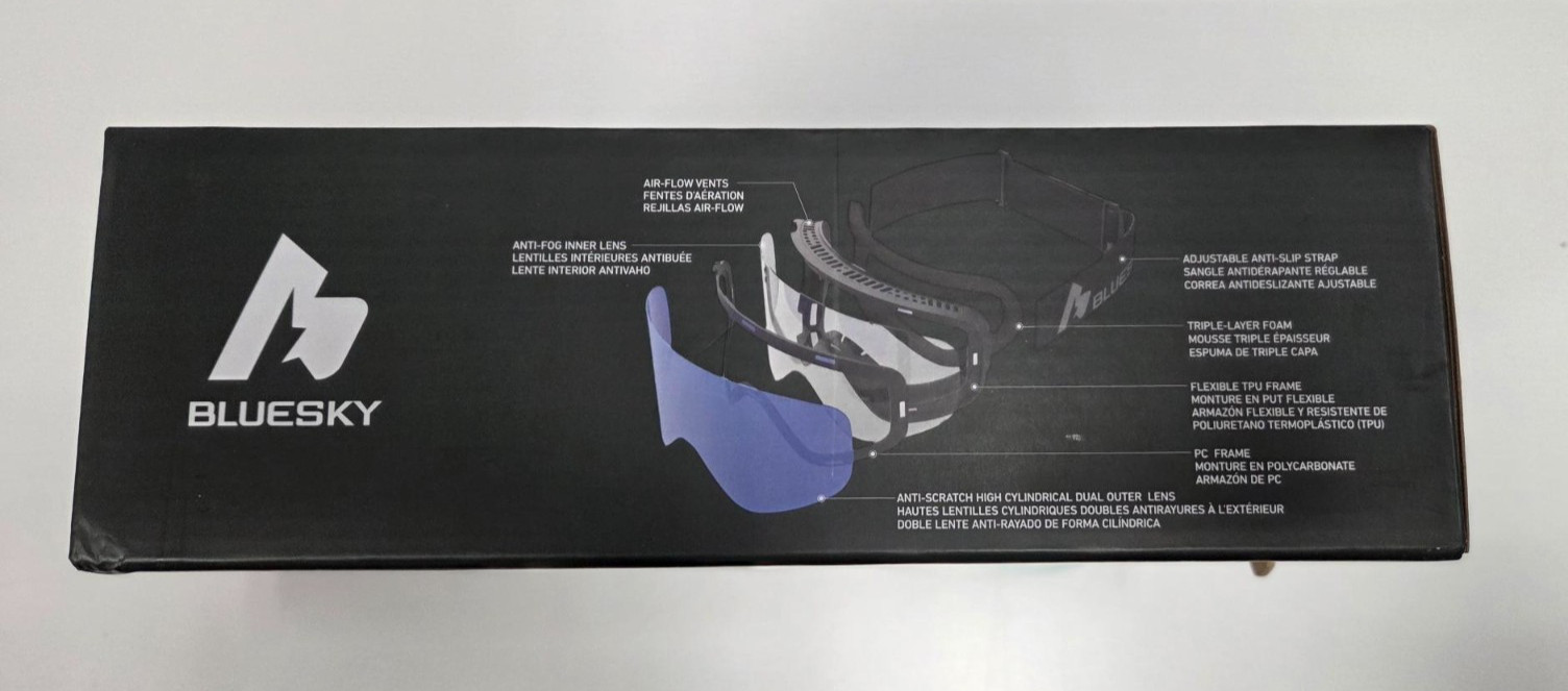 BLUESKY Adult Snow Goggles with Magnetic Quick Change Lens System - NEW