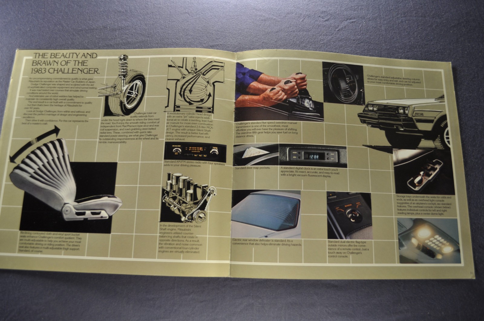 1983 Dodge Challenger Coupe Catalog Brochure Mitsubishi Nice Original 83