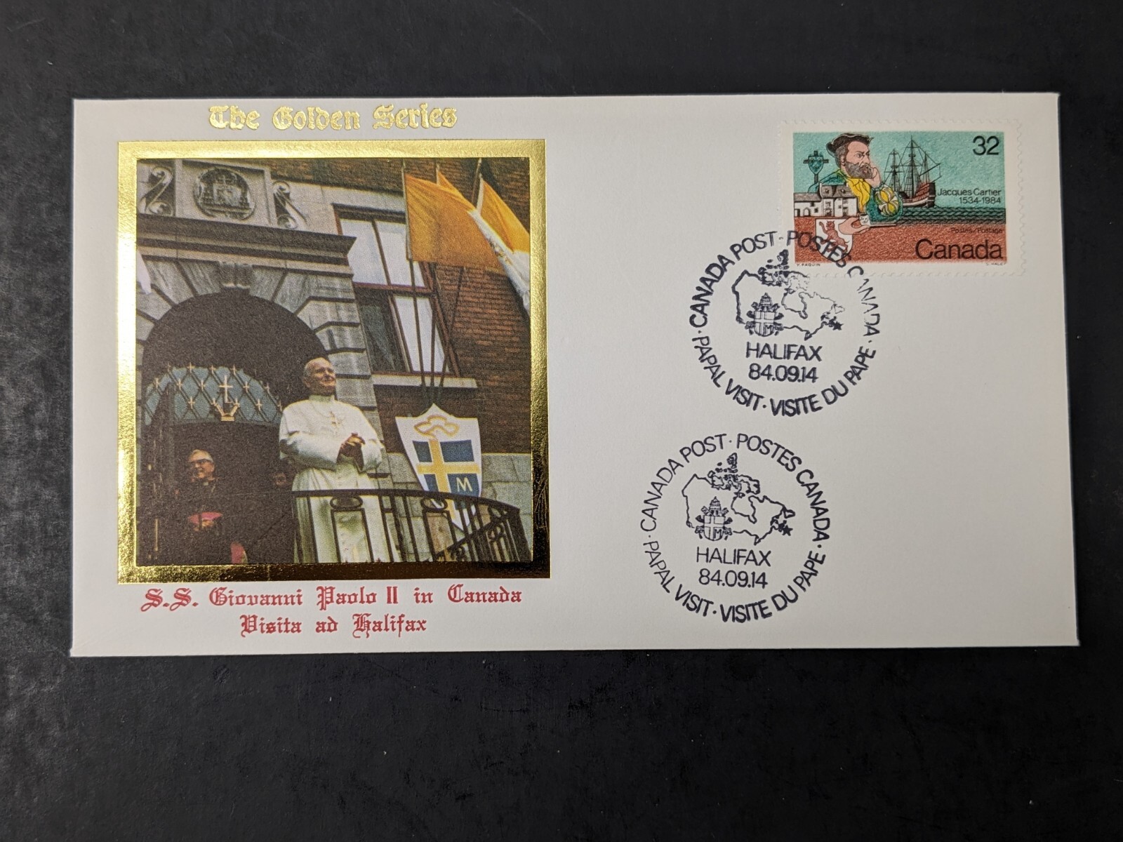 Pope John Paul II, The Golden Series Trip to Canada, 12 Covers Postcards Stamps