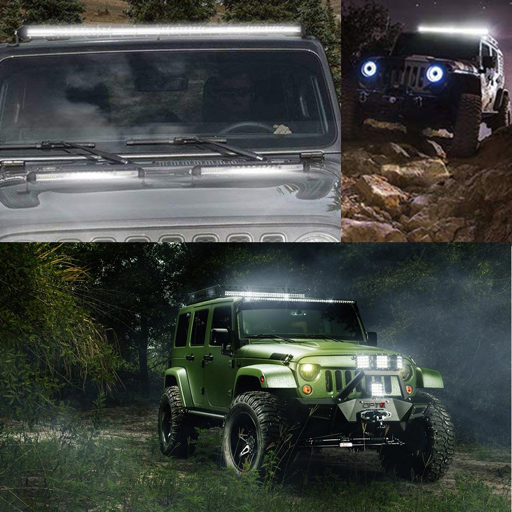 Ultra-thin 1200W 10inch Led Light Bar Flood Spot Combo Offroad Truck UTV SUV 12"