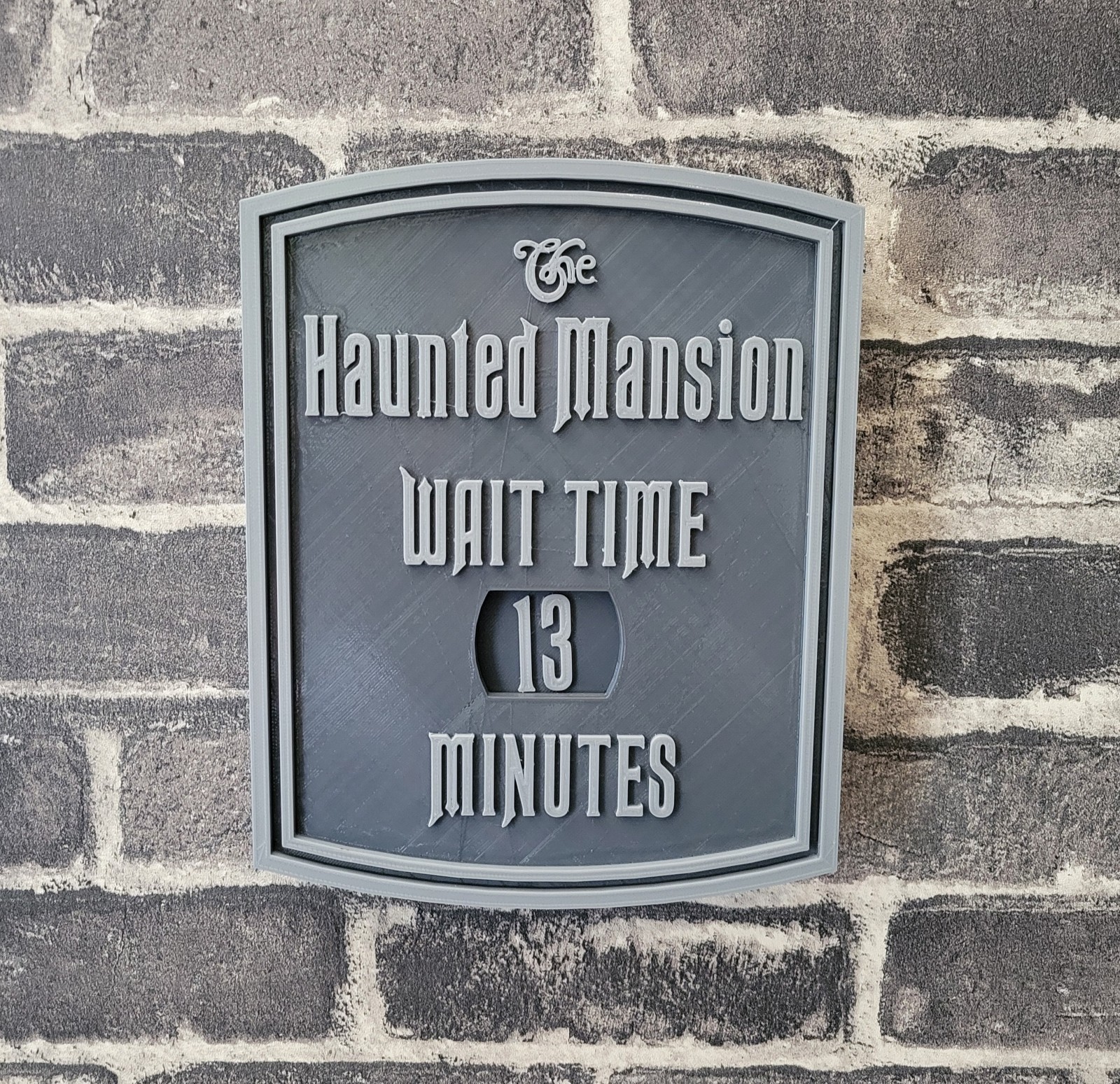10 x 8 inches Haunted Mansion Wait Time Sign Plaque Replica - Disney World
