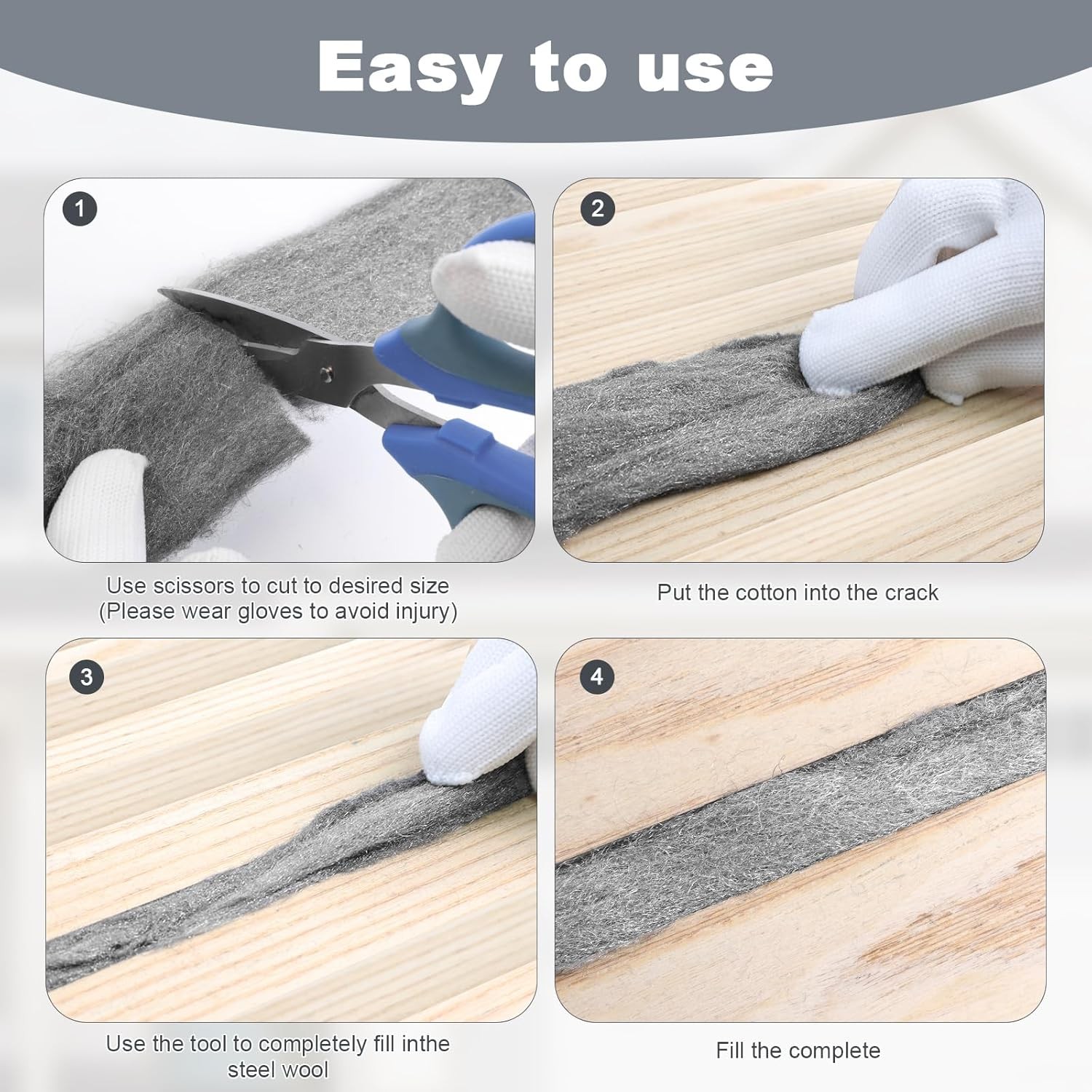 40Ft Stainless Steel Wool Reel Fill Fabric Roll Gap Blocker Coarse Wire For Barn