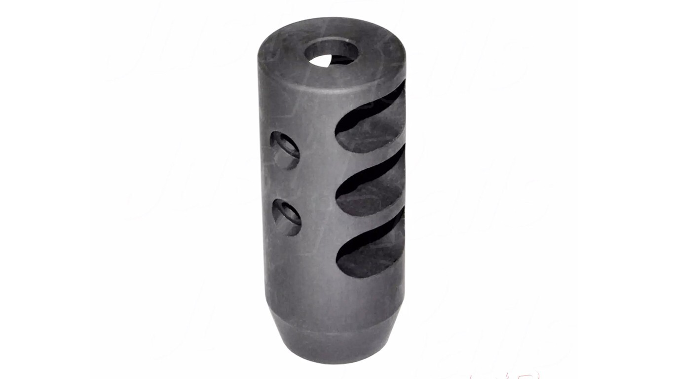 Steel 1/2x28 TPI Threaded Competition Muzzle Brake For .22LR .223 5.56 5.7x28